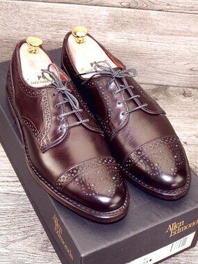 * NIB * $375 Allen Edmonds 6TH AVENUE Derby 7 D DarkChestnut * add $15 new Trees